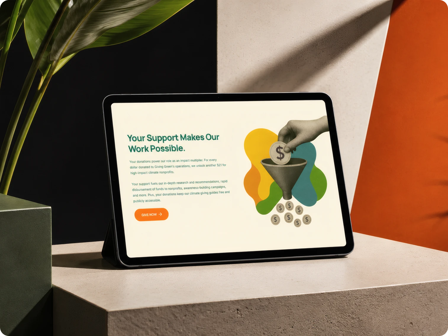 Giving Green website design